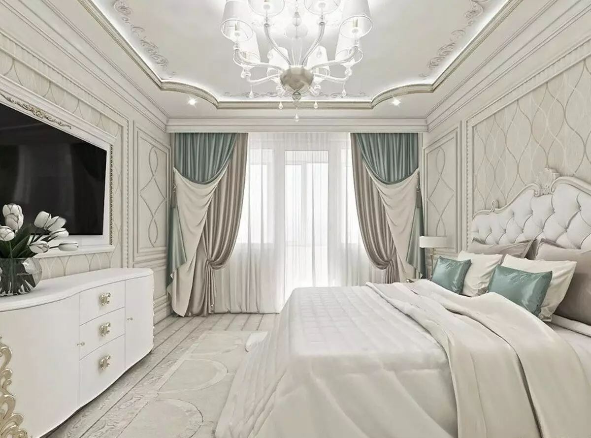 Classic Bedroom Design: Mga Tip sa Disenyo at 60+ Mga Larawan ng Mga Magagandang Solusyon 9129_108