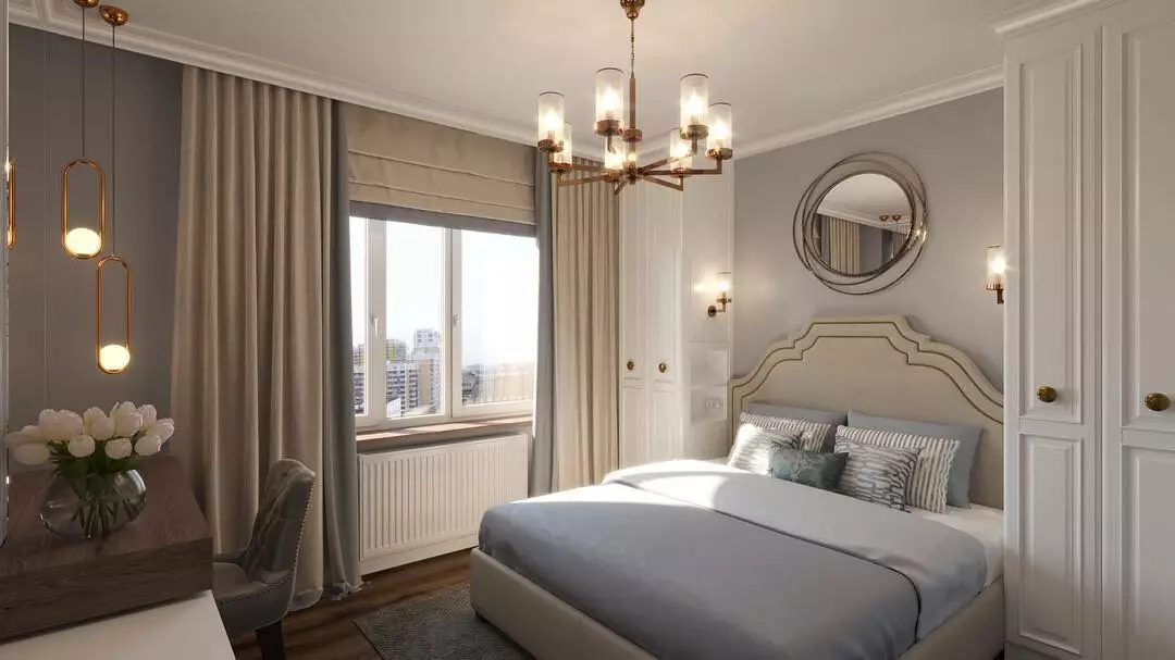 Classic Bedroom Design: Mga Tip sa Disenyo at 60+ Mga Larawan ng Mga Magagandang Solusyon 9129_112
