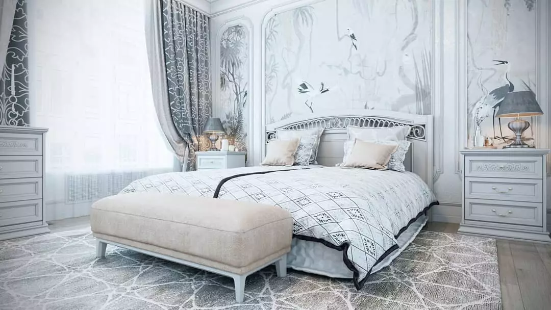 Classic Bedroom Design: Mga Tip sa Disenyo at 60+ Mga Larawan ng Mga Magagandang Solusyon 9129_119