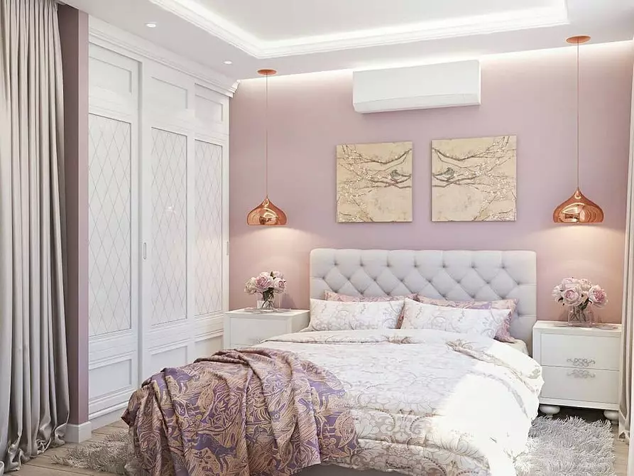 Classic Bedroom Design: Mga Tip sa Disenyo at 60+ Mga Larawan ng Mga Magagandang Solusyon 9129_13