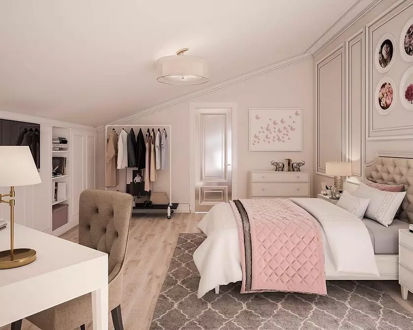 Classic Bedroom Design: Mga Tip sa Disenyo at 60+ Mga Larawan ng Mga Magagandang Solusyon 9129_132