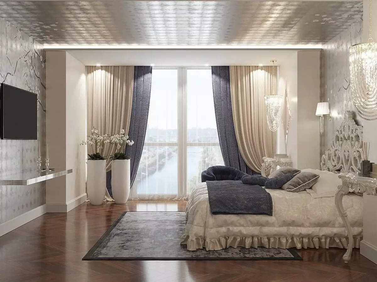 Classic Bedroom Design: Mga Tip sa Disenyo at 60+ Mga Larawan ng Mga Magagandang Solusyon 9129_133