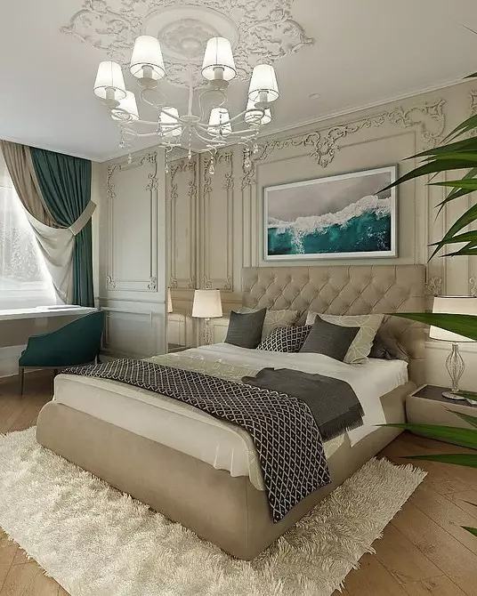 Classic Bedroom Design: Mga Tip sa Disenyo at 60+ Mga Larawan ng Mga Magagandang Solusyon 9129_135