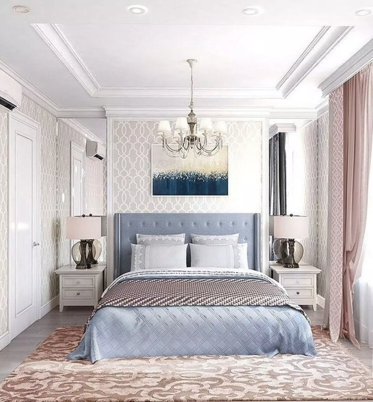 Classic Bedroom Design: Mga Tip sa Disenyo at 60+ Mga Larawan ng Mga Magagandang Solusyon 9129_136