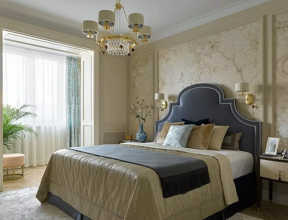 Classic Bedroom Design: Mga Tip sa Disenyo at 60+ Mga Larawan ng Mga Magagandang Solusyon 9129_44