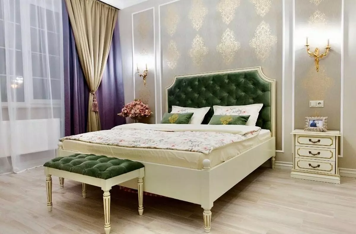 Classic Bedroom Design: Mga Tip sa Disenyo at 60+ Mga Larawan ng Mga Magagandang Solusyon 9129_45