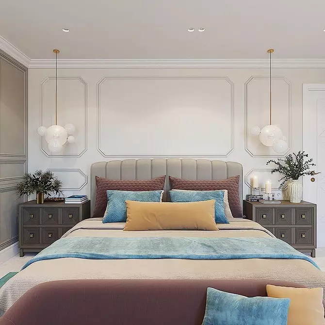 Classic Bedroom Design: Mga Tip sa Disenyo at 60+ Mga Larawan ng Mga Magagandang Solusyon 9129_50