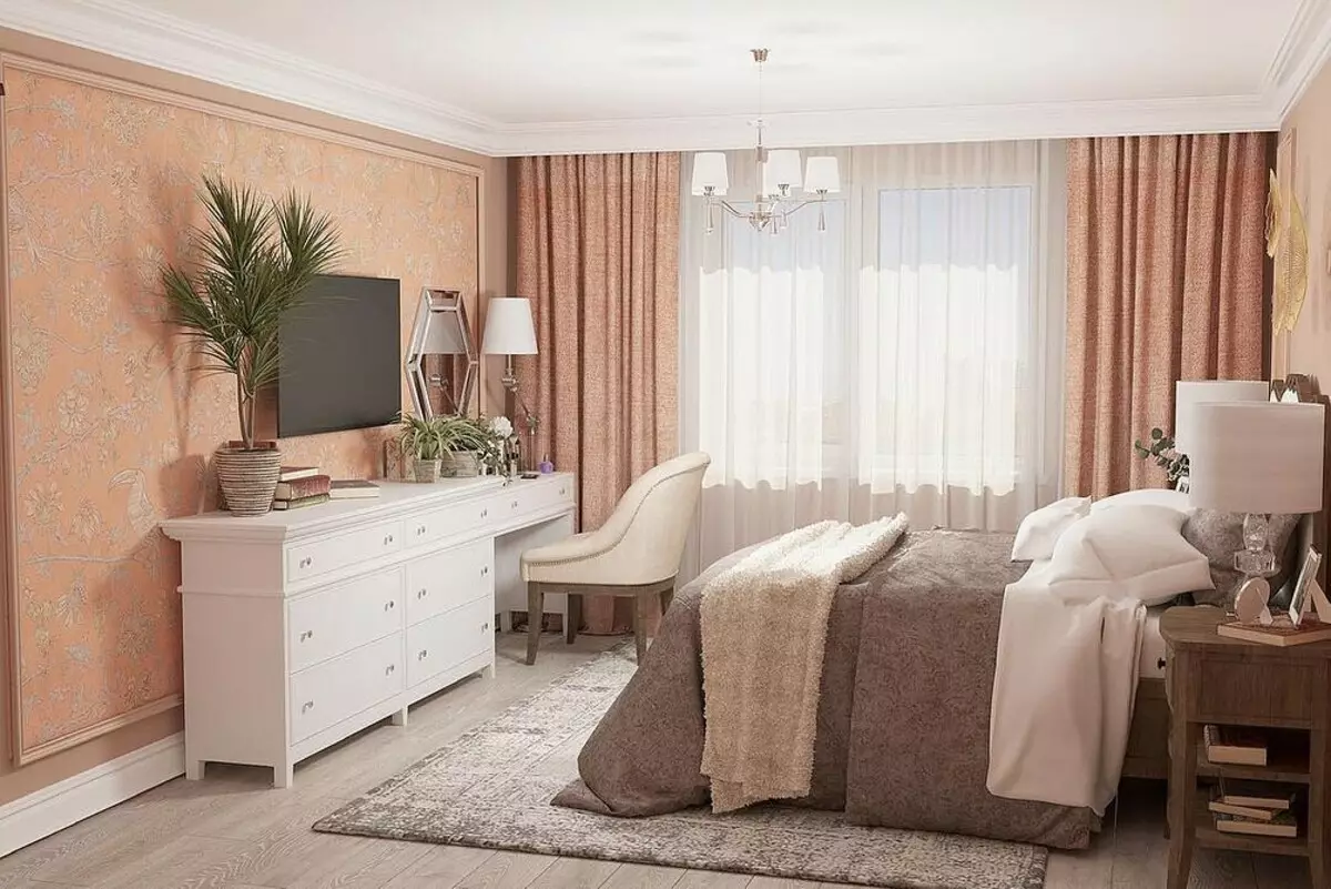 Classic Bedroom Design: Mga Tip sa Disenyo at 60+ Mga Larawan ng Mga Magagandang Solusyon 9129_51