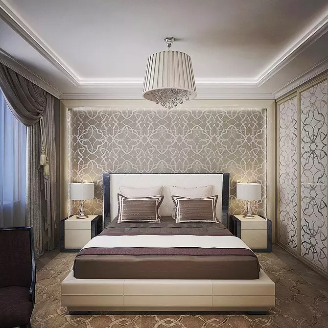 Classic Bedroom Design: Mga Tip sa Disenyo at 60+ Mga Larawan ng Mga Magagandang Solusyon 9129_55