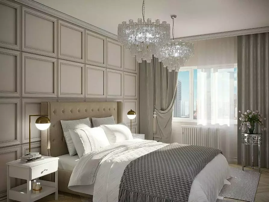 Classic Bedroom Design: Mga Tip sa Disenyo at 60+ Mga Larawan ng Mga Magagandang Solusyon 9129_56