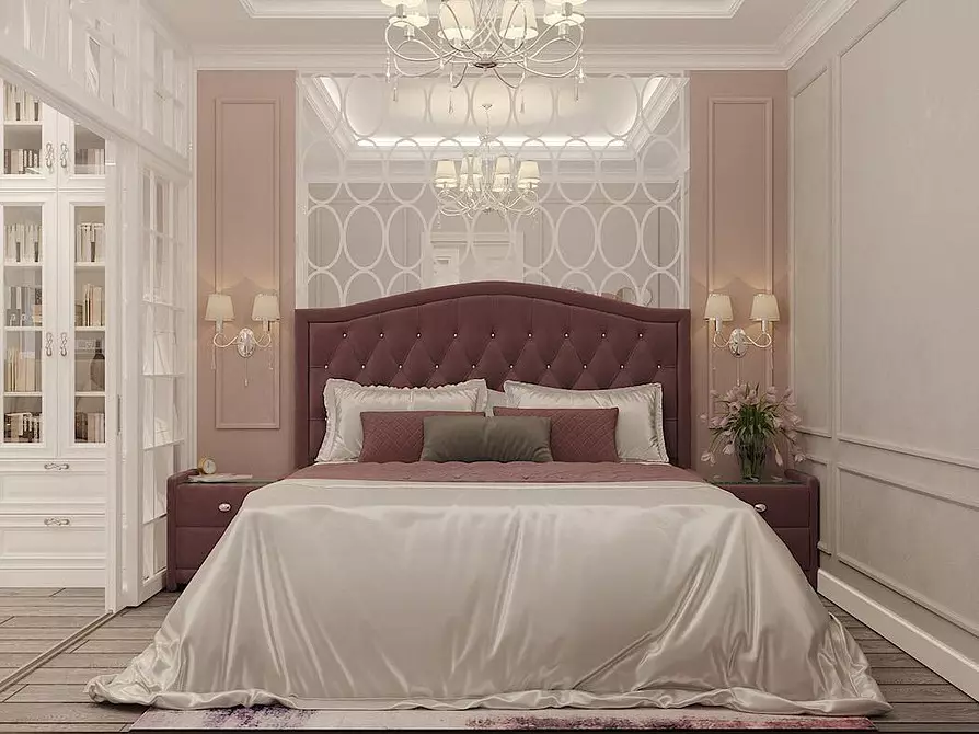 Classic Bedroom Design: Mga Tip sa Disenyo at 60+ Mga Larawan ng Mga Magagandang Solusyon 9129_62