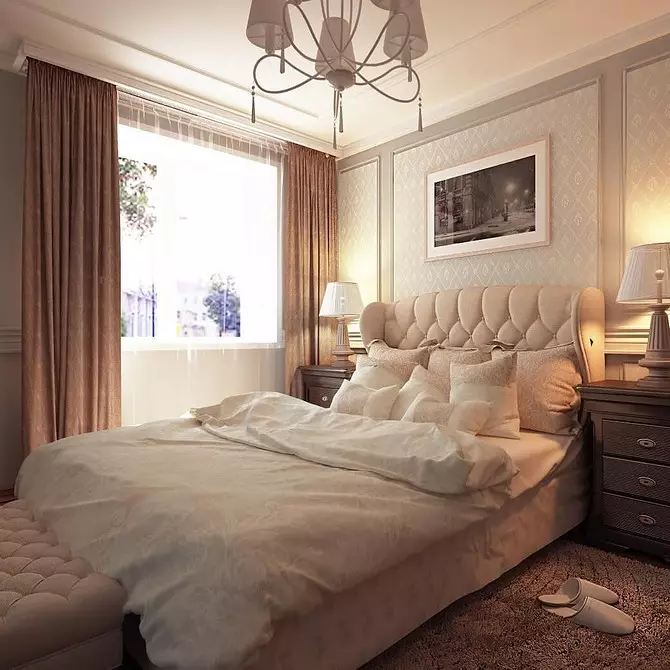 Classic Bedroom Design: Mga Tip sa Disenyo at 60+ Mga Larawan ng Mga Magagandang Solusyon 9129_63