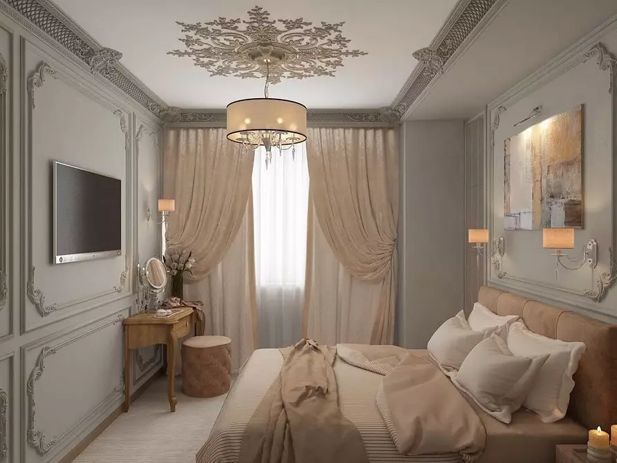 Classic Bedroom Design: Mga Tip sa Disenyo at 60+ Mga Larawan ng Mga Magagandang Solusyon 9129_77