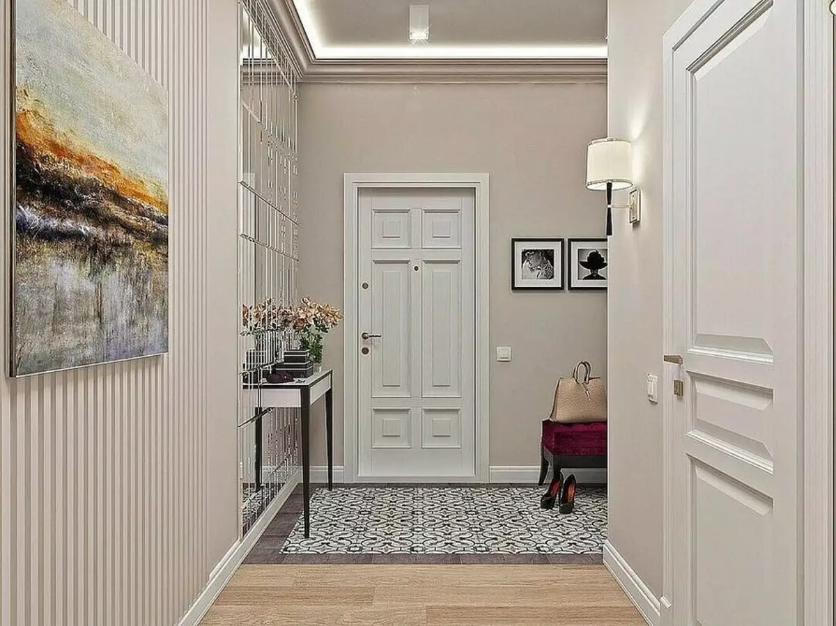 Was sollte das Wallpaper im Korridor sein: Tipps und nützliche Beispiele mit Fotos 9145_68