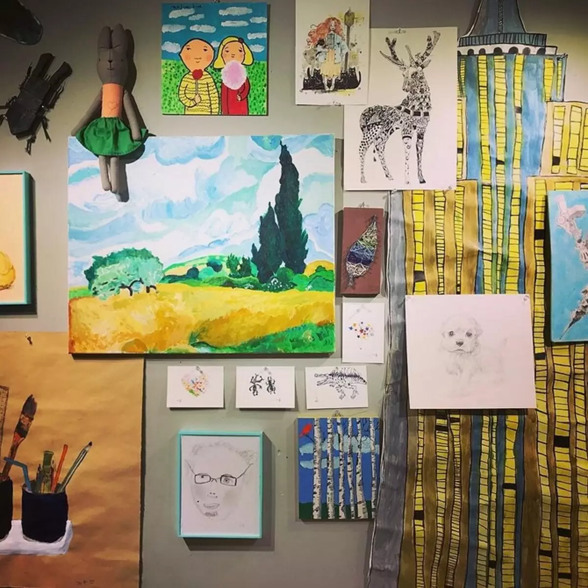 15 Ideen So organisieren Sie eine Ausstellung von Handwerks- und Zeichnungen im Kinderzimmer 9147_14