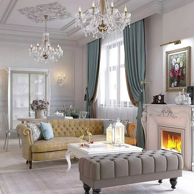 Paano Gumawa ng isang Classic Living Room Interior: Mga Tip at 55 mga larawan para sa Inspirasyon 9173_62