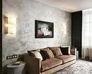 Tipos de yeso decorativo para la decoración de la pared interior: consejos para elegir y 40 ejemplos fotográficos 9177_61