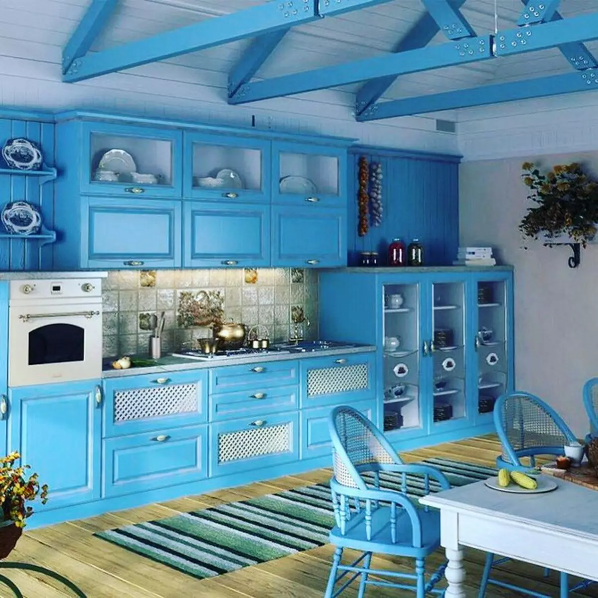 Provansa virtuves dizains: 50 mājīgas fotogrāfijas, kas jums patīk 9206_98