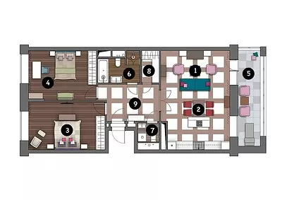 Apartament elegant en què la brillantor i la comoditat 9251_51