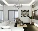 Turó a la sala d'estar: 10 maneres de crear una composició en un estil modern 9257_61