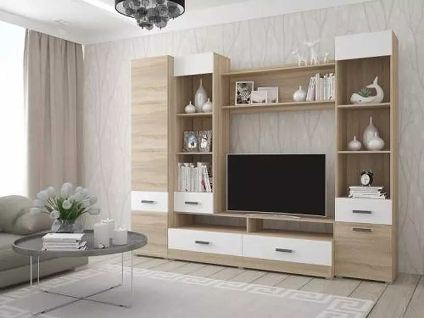 Hill na sala de estar: 10 maneiras de criar uma composição em um estilo moderno 9257_89