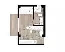 Како да планирате стан со површина од 22 квадратни метри. М: Анализа на вистинскиот објект 9302_4