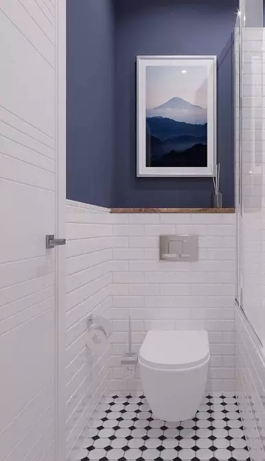Nicht-einfache Keramik: 60 Design-Ideen für die Verwendung von Fliesen in der Toilette 9369_112