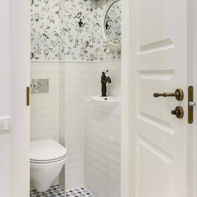 Cerámica no fácil: 60 ideas de diseño para usar azulejos en el baño 9369_121