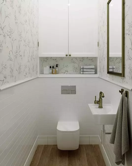 Seramik bukan mudah: 60 idea reka bentuk untuk menggunakan jubin di dalam tandas 9369_125