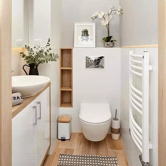 Qeramikë jo të lehtë: 60 ide të projektimit për përdorimin e pllakave në tualet 9369_37