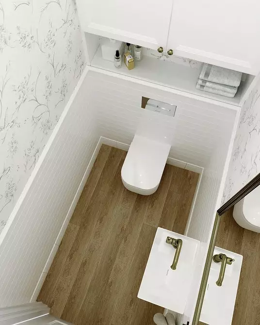 Qeramikë jo të lehtë: 60 ide të projektimit për përdorimin e pllakave në tualet 9369_41