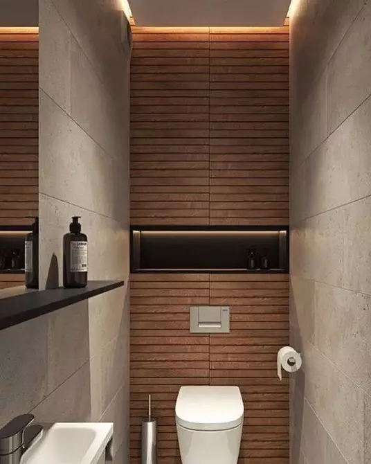 गैर-आसान सिरेमिक: शौचालय में टाइल्स का उपयोग करने के लिए 60 डिजाइन विचार 9369_71
