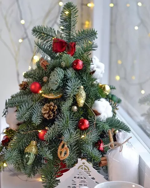 Zajedno s malim božićnim drvcem ispod i ...