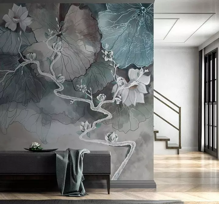 Wall Mural foar Hallway en Corridor: 45 moderne designer-ideeën 9473_12