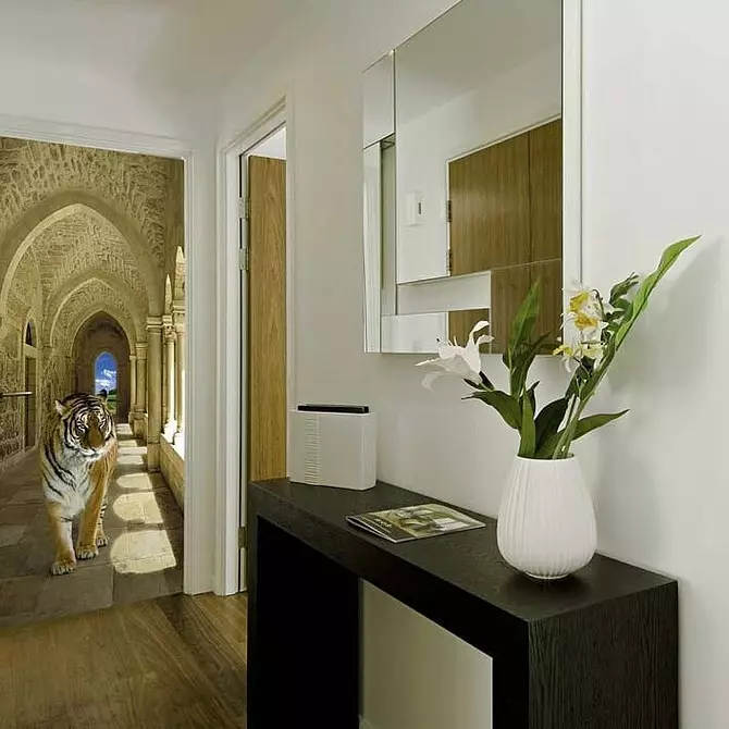 Зидни мурал за ходник и ходник: 45 модерних дизајнерских идеја 9473_17
