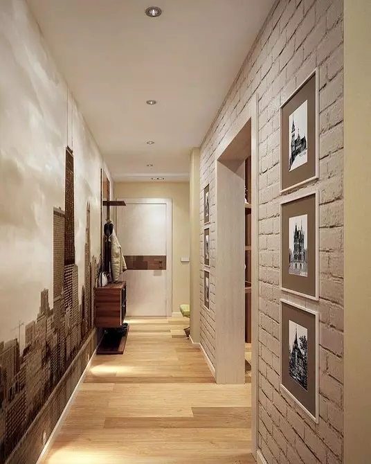 Sienų sienelė prieškambario ir koridoriaus: 45 modernios dizainerio idėjos 9473_23