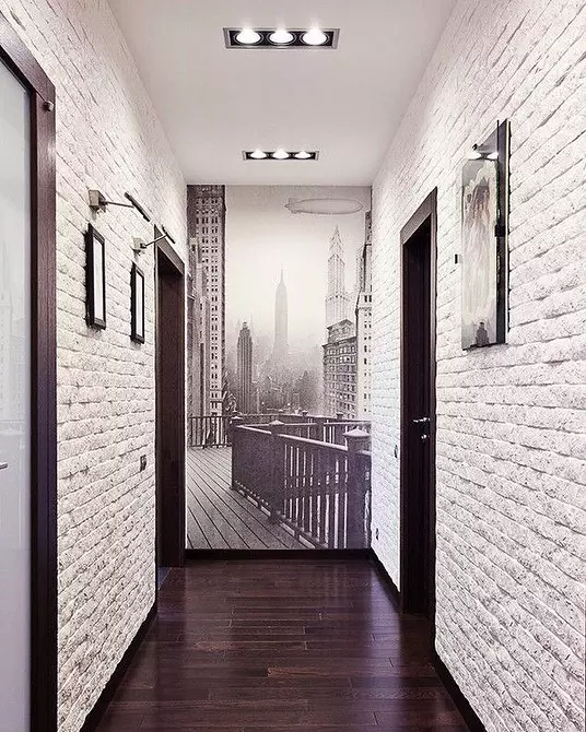Fotomural para el pasillo y el pasillo: 45 ideas modernas de diseñador 9473_6