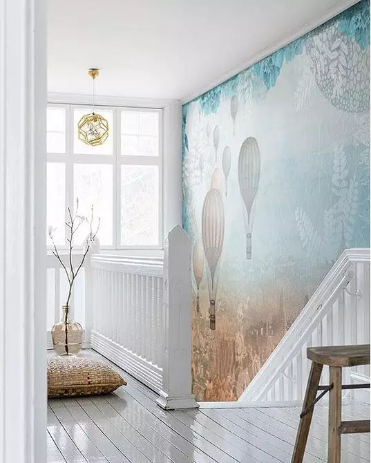 Mural Wall untuk Hallway dan Koridor: 45 Idea Pereka Moden 9473_84