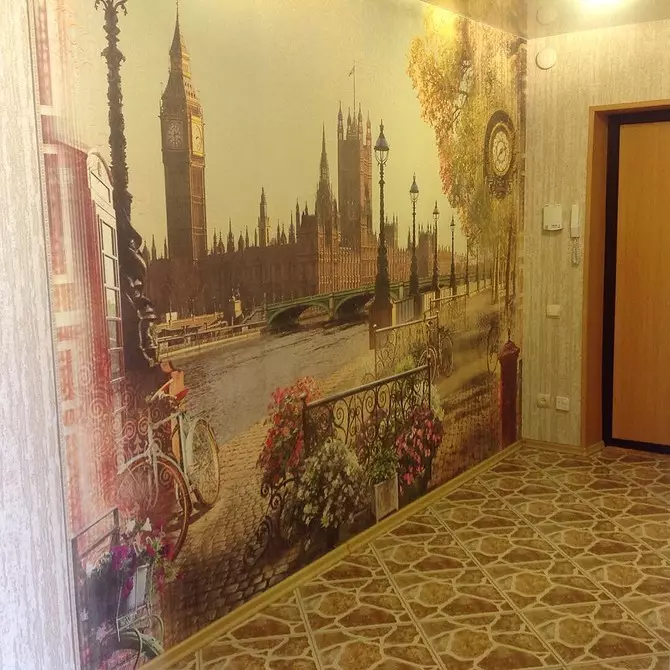 Ѕид фреска за ходникот и коридорот: 45 модерни дизајнерски идеи 9473_92