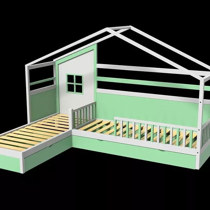 Bed-huis met je eigen handen: tekeningen en schema's voor het maken van een sprookje 