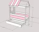 Bed-house with your own hands: Drawings and schemes for creating a fairy tale 