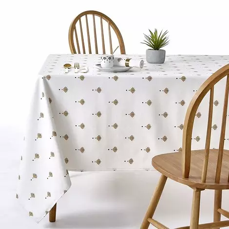 Toalha de mesa com padrão éventail