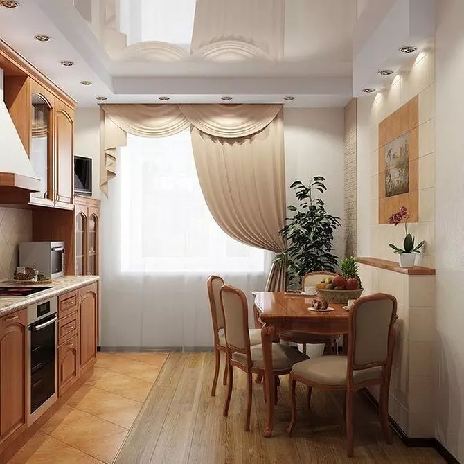 Дизайн натяжної стелі на кухні: 40 сучасних варіантів 9666_19