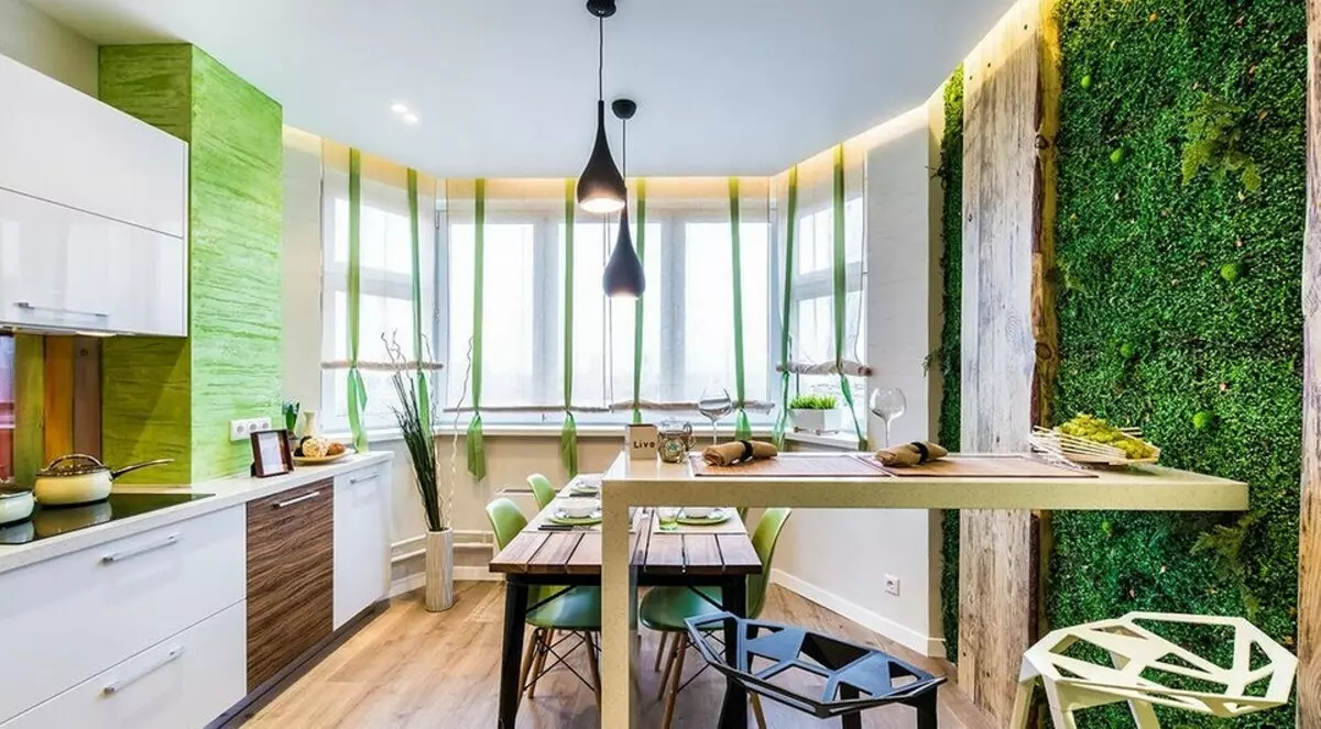 Design del soffitto elasticizzato in cucina: 40 opzioni moderne