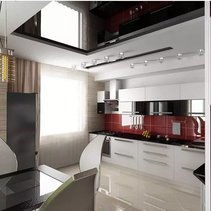 延伸天花板設計在廚房：40個現代選擇 9666_39