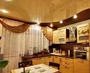 Design del soffitto elasticizzato in cucina: 40 opzioni moderne 9666_67