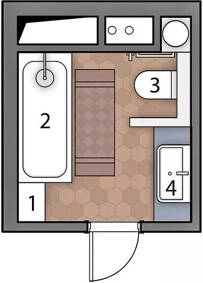 Kleines Badezimmer mit Granit-Arbeitsplatte und geziegeltem Patchwork 9704_6