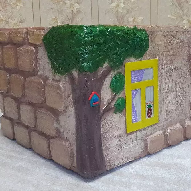 Bërja e një shtëpie kukullash nga kutia me duart tuaja: Udhëzimet për krijimin e një dekor të pazakontë 9712_119