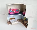 Izrada lutkarne kuće iz kutije s vlastitim rukama: upute za stvaranje neobičnog dekoracije 9712_59