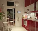 Függönyök a konyhában erkéllyel: 14 Design opciók 9760_103